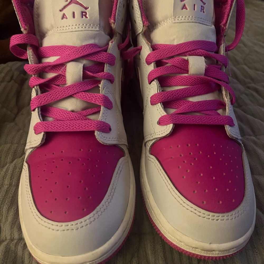 Kids Pink and White Sneakers